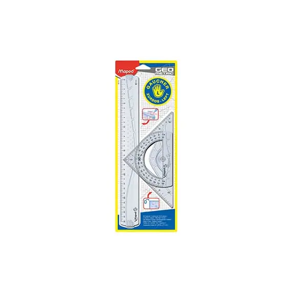 Conjunto de Geometria Esquerdinos Maped 3 Peças | Material Escolar de Qualidade