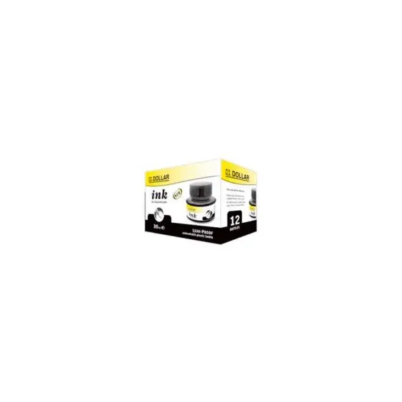 Tinta para Canetas 30ml Preto DOLLAR | Alta Qualidade para Escrita e Desenho