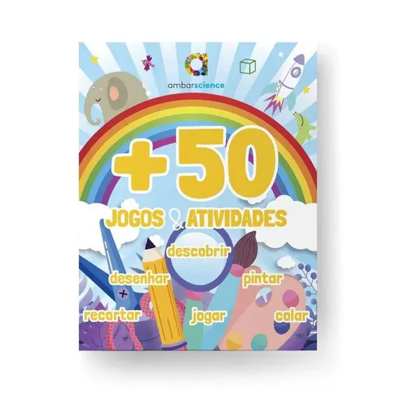 Livro de Atividades + 50 Jogos e Atividades AMBARSCIENCE | Diversão Educativa para Crianças