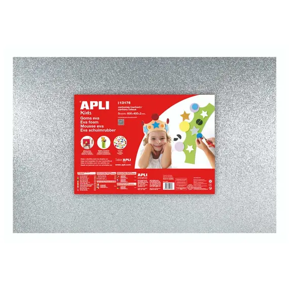 Placa de Cor Musgami Prata Purpurinas 40x60cm - Decoração e Artesanato | bluepixel.pt