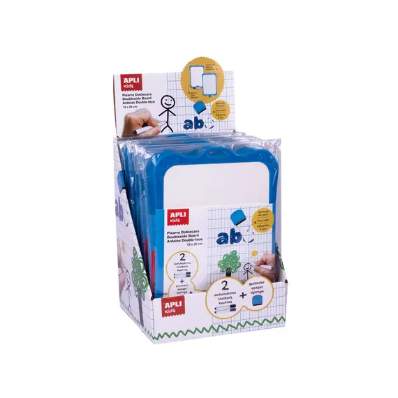 Quadro Branco Dupla-Face Apli 180x280mm com 10 unidades - Ideal para escolas e escritórios