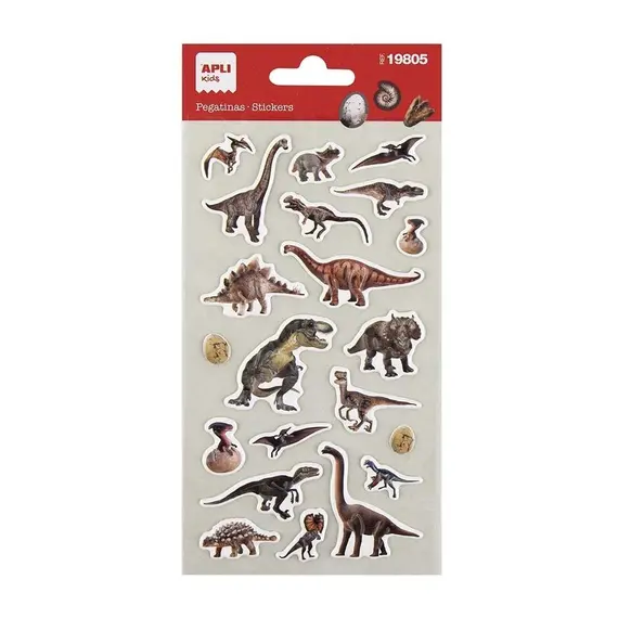 Autocolantes Dinossauros Realistas - Folha de Decoração Criativa | APLI