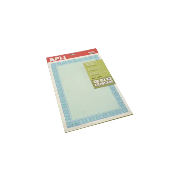 Papel Certificado Apli 11970 115g A4 Turquesa - Impressões de Qualidade | bluepixel.pt