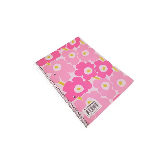 Caderno Espiral A5 Quadriculado Marimekko SMEAD - Rosa, 80 Folhas | Loja BluePixel