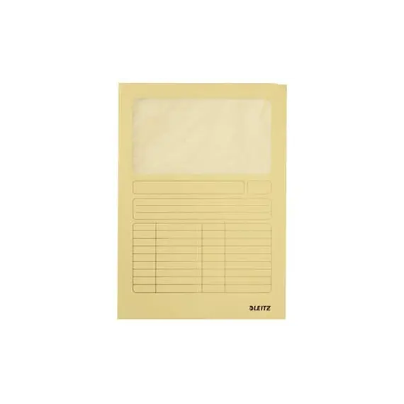 Pastas Protocolo Leitz 3950-00-50 com Janela Amarela - Caixa 100un | Loja BluePixel