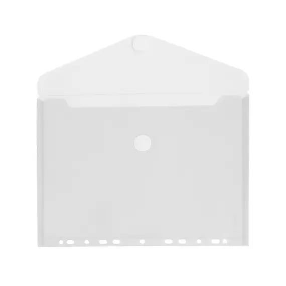 Bolsa Envelope A4 HFP com Fecho Velcro e Furos - Transparente | Loja BluePixel