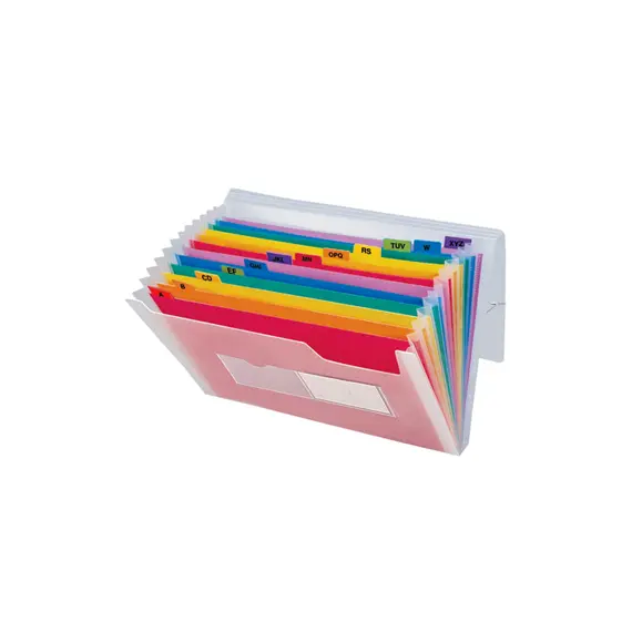 Pasta Classificadora A5 com Fole Transparente NEUTRAL - Organização de Documentos