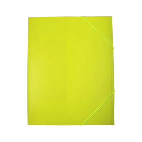 Pasta Plástica A4 com Elásticos Verde Limão - Organização de Documentos | bluepixel.pt
