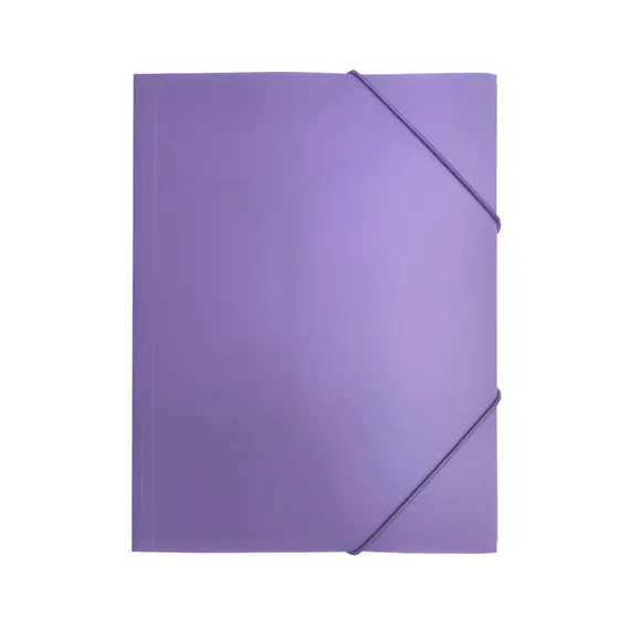 Pasta Plástica A4 com Elásticos Violeta Pastel HFP | Organização e Resistência