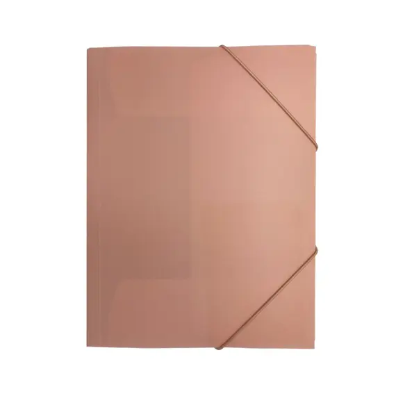 Pasta Plástica A4 com Elásticos Salmão Pastel - Organização e Proteção de Documentos