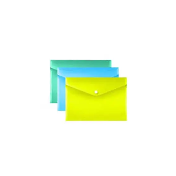 Bolsa Envelope A4 ALBAN com Fecho de Botão Plástico - Pack de 3 unidades | Loja BluePixel