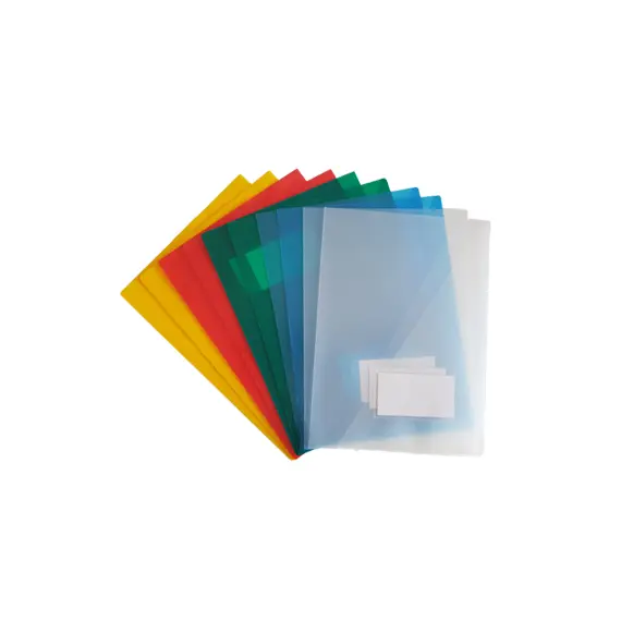 Classificador Plástico NEUTRAL com Bolsa Interior, Visor e Etiquetas Sortidas - Pack de 10 unidades