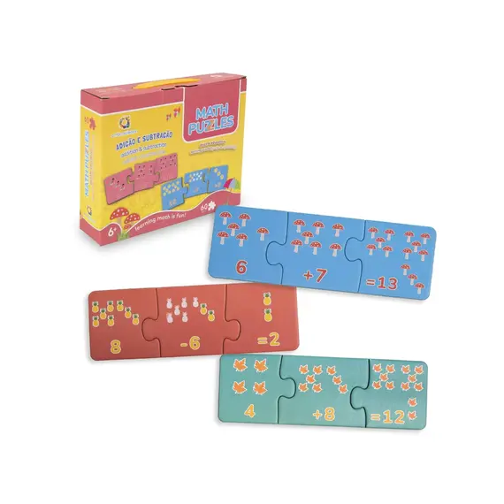 Puzzle Match it! Adição-Subtração AmbarScience | Jogo Educativo para Crianças