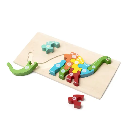 Puzzle Animais com Números Dinossauro - Brinquedo Educativo AmbarScience | Loja BluePixel