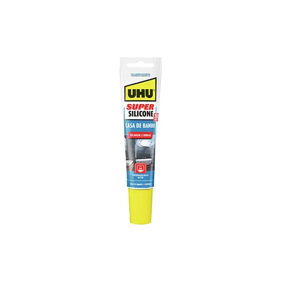 Silicone Super Casa de Banho Transparente UHU 150ml - Vedação e Reparação na Casa de Banho