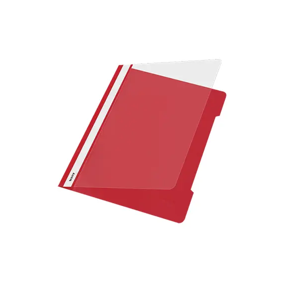 Classificador Leitz 4191 com Capa Transparente Vermelha - Pack de 25 unidades | bluepixel.pt