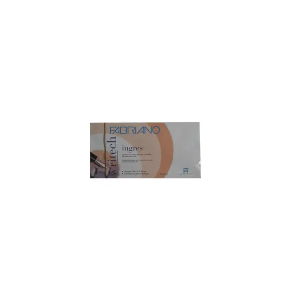 Envelopes DL 110x220mm Papel Natural Gelo 90g - Pack 25 | Fabriano