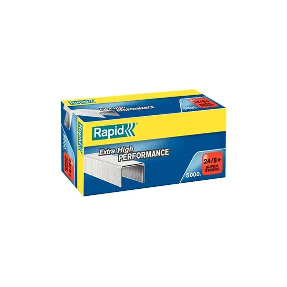 Agrafos Rapid 24/8 Caixa de 5000 Unidades - Capacidade para 10/50 Folhas | Loja Bluepixel