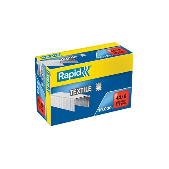 Agrafos 43/6 Textil Rapid - Embalagem de 10.000 unidades | Loja BluePixel