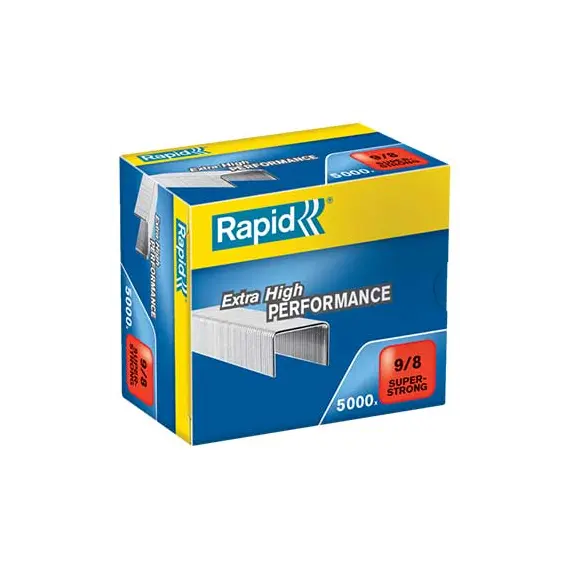 Agrafos Rapid 9/8 - Caixa com 5000 unidades para fixar até 50 folhas | Loja BluePixel