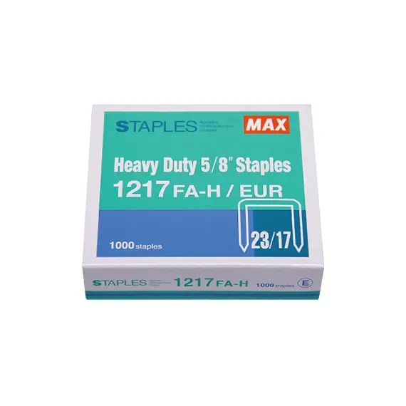Agrafos MAX 23/17 Max (100/140 Folhas) - Caixa com 1000 unidades | Loja BluePixel