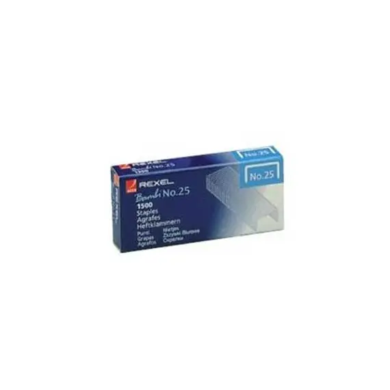 Agrafos Rexel Nº25 21/4 Bambi - Caixa com 1500 unidades | Loja BluePixel.pt