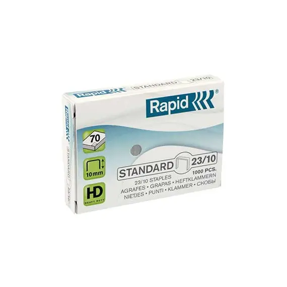 Agrafos 23/10 Rapid RAPID - Fixação de 40/70 folhas em embalagem de 1000 unidades