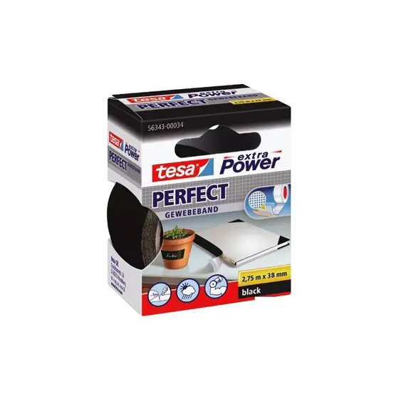 Fita Adesiva Tecido Tesa Extra Power 38mm x 2.75m - Fixação Forte e Duradoura