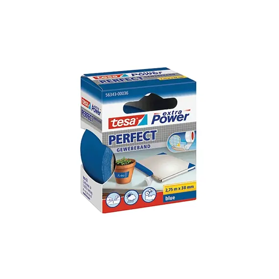 Fita Adesiva Tecido Extra Power TESA 38mm x 2,75m | Alta resistência e fixação forte