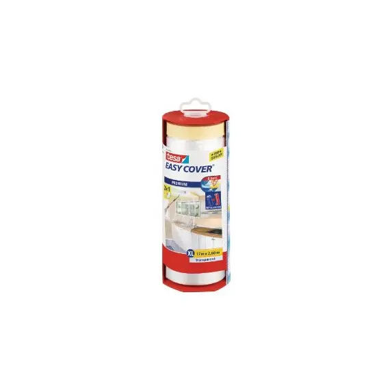 Película Tesa Easy Cover Premium com Desenrolador 260cm x 17m | Proteção de Superfícies