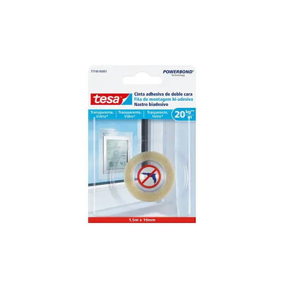 Fita de Montagem Bi-adesiva Powerbond 19mmx1,5m TESA - Fixação Forte até 20kg