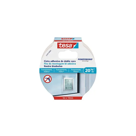 Fita Montagem Bi-adesiva Powerbond 19mmx5m TESA - Fixação Forte até 20kg