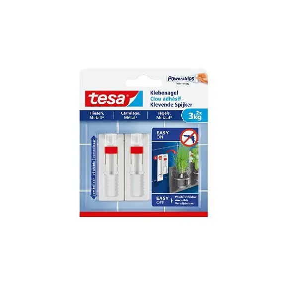 Prego Adesivo Tesa Powerstrips 3Kg Superfícies Lisas - Pack de 2 | bluepixel.pt