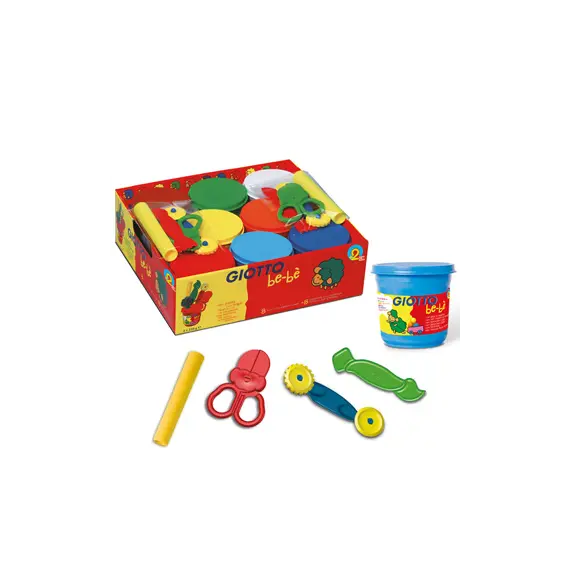 Conjunto Pasta Modelar Giotto Be-Be Schoolpack 8+ 8 | Material artístico infantil