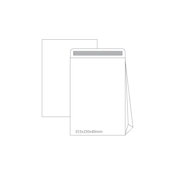 Envelopes Saco B4 Branco 250x353mm 090g com Folho 40mm - NEUTRAL | Loja online bluepixel.pt