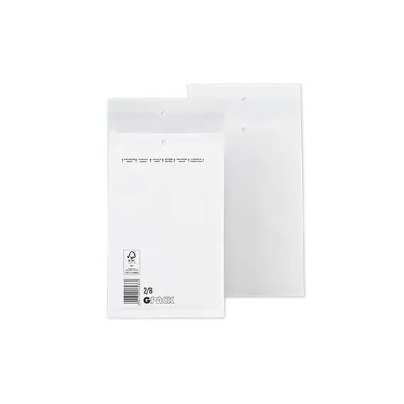 Envelope Almofadado Branco 120x215mm 75g Nº00 2/B - Embalagem de Proteção na BluePixel.pt
