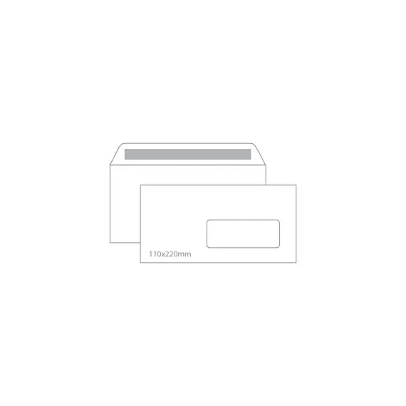 Envelopes DL com Janela Branca 110x220mm 90g Autodex 500un - Qualidade e Eficiência na Correspondência