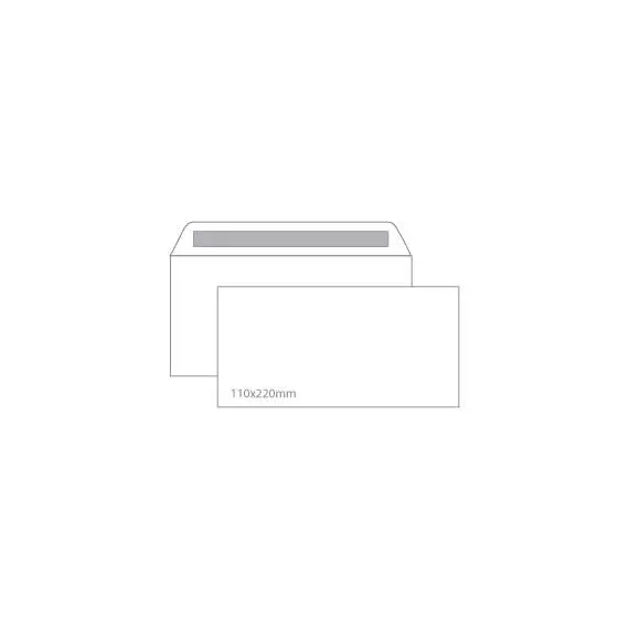 Envelopes DL 110x220mm Brancos Sem Janela Autodex - Pack de 25 unidades | BluePixel