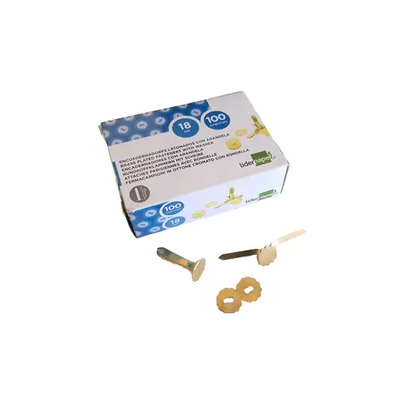 Ataches de Latão NEUTRAL com Anilha 18mm N.3 - Embalagem 100 unidades | Loja BluePixel