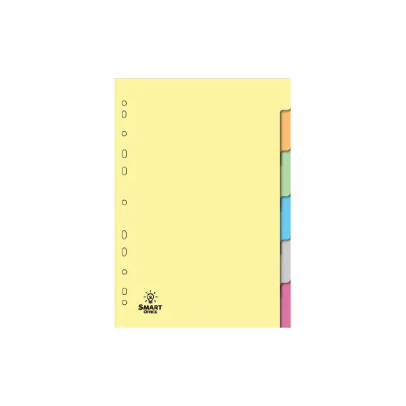 Separadores A4 Cartolina SMARTD - Pack de 6 unidades | Organização eficiente de documentos