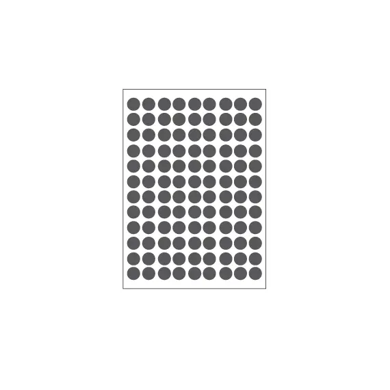 Etiquetas Redondas 8mm Cinza Herma 1838 - Pack de 540 unidades para organização e identificação
