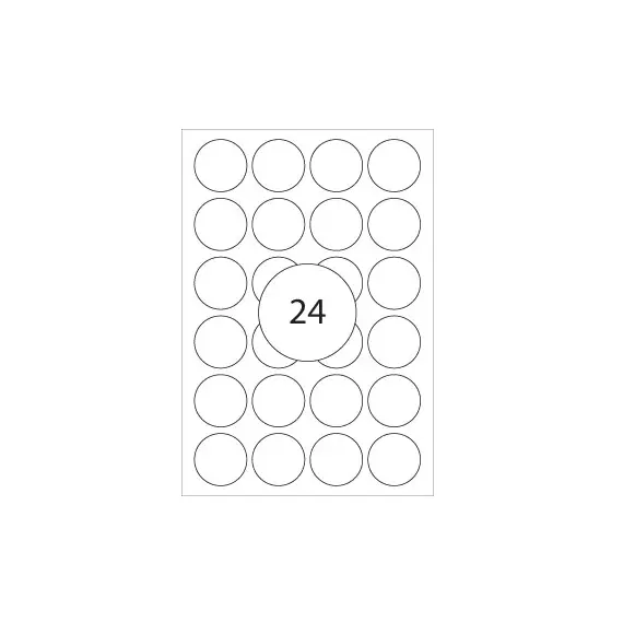 Etiquetas Redondas Brancas HERMA 25mm - Pack de 768 unidades | Loja online bluepixel.pt