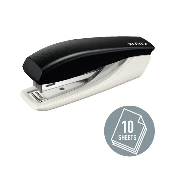 Agrafador Mini Nº10 Leitz 5517 Preto - Capacidade para 10 Folhas | Loja BluePixel