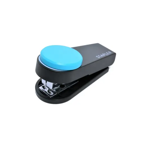 Agrafador Mini Nº10 MAX - Prende até 12 Folhas, Cor Azul | Loja BluePixel