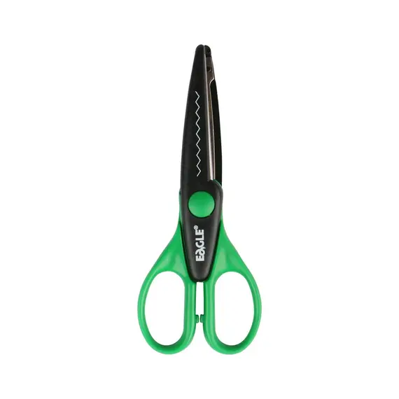 Tesoura Eagle 16cm com Lamina Zig-Zagem | Ferramenta de Artesanato e Costura