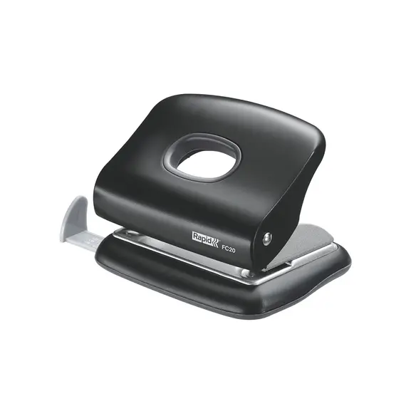 Furador Rapid FC20 Fashion Preto - Furador de 20 Folhas para Escritório na bluepixel.pt