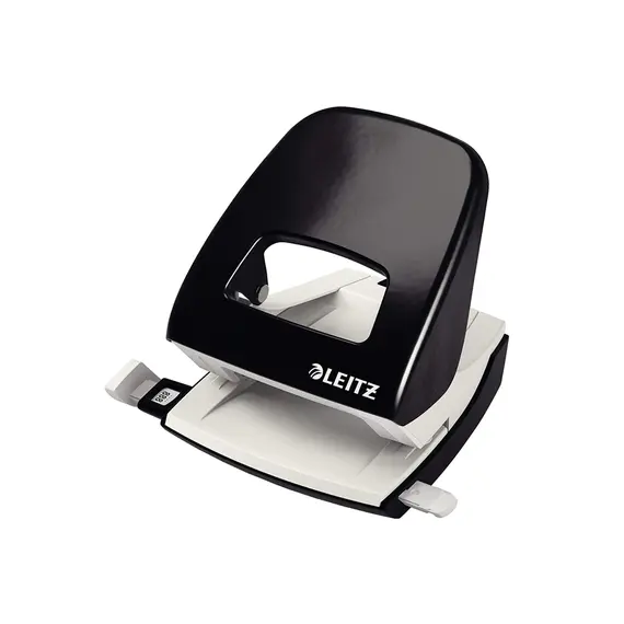 Furador Leitz 5008 para 25 Folhas com Régua Ajustável 2,5mm - Preto | Loja BluePixel