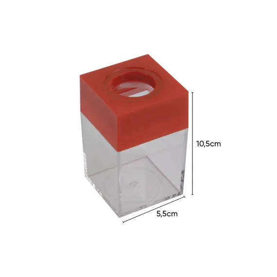 Porta Clips Magnético Quadrado Vermelho NEUTRAL | Organização e Estilo para a Sua Secretária
