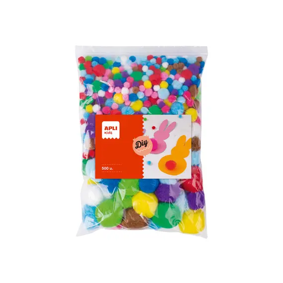 Pom Pom Apli Cores Sortidas 500un - Decoração e Artesanato | bluepixel.pt