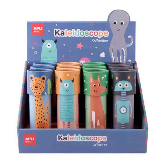 Caleidoscópios 4 Designs APLI - Expositor com 12 unidades | Loja BluePixel